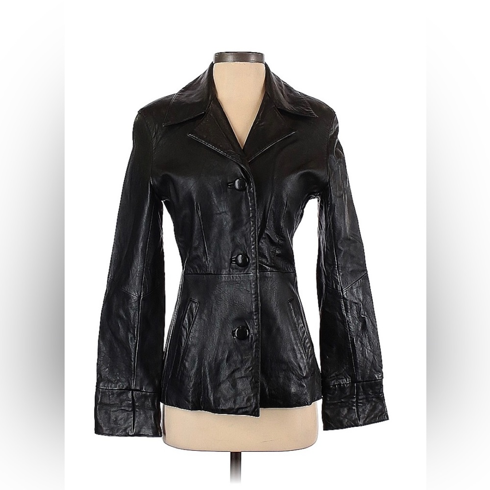 TIBOR LEATHERS XSP black soft  leather fitted jacket in Very good condition
